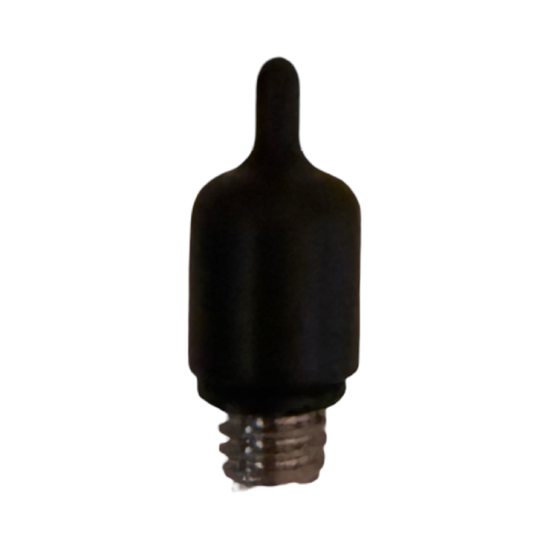 Black Plastic Nipple Tip- Delrin Material 1/2" diameter