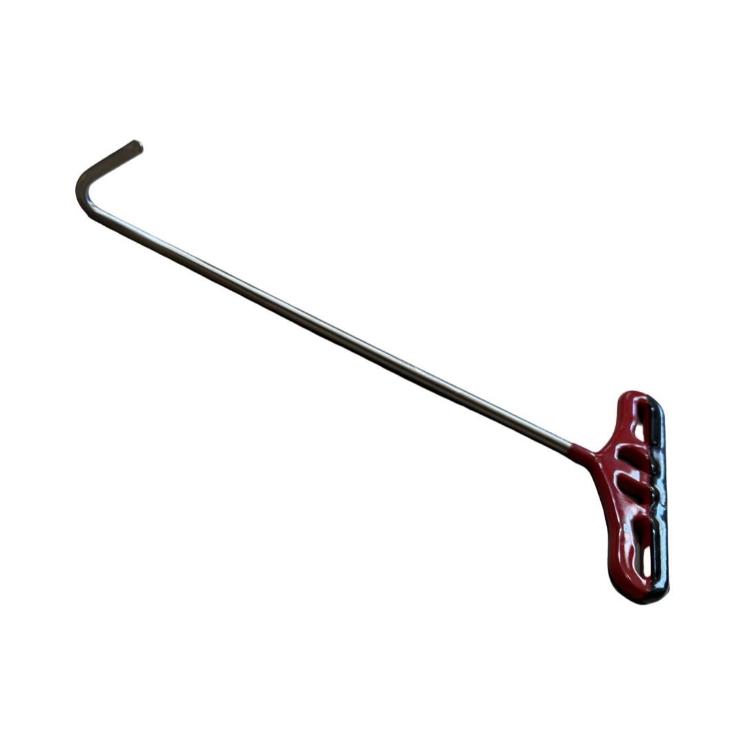 #154M- 1/4" diameter, 11.5" long, hook, T handle