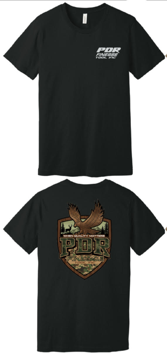 Camo/ Outdoor themed PDR Finesse T-Shirts- Two Colors